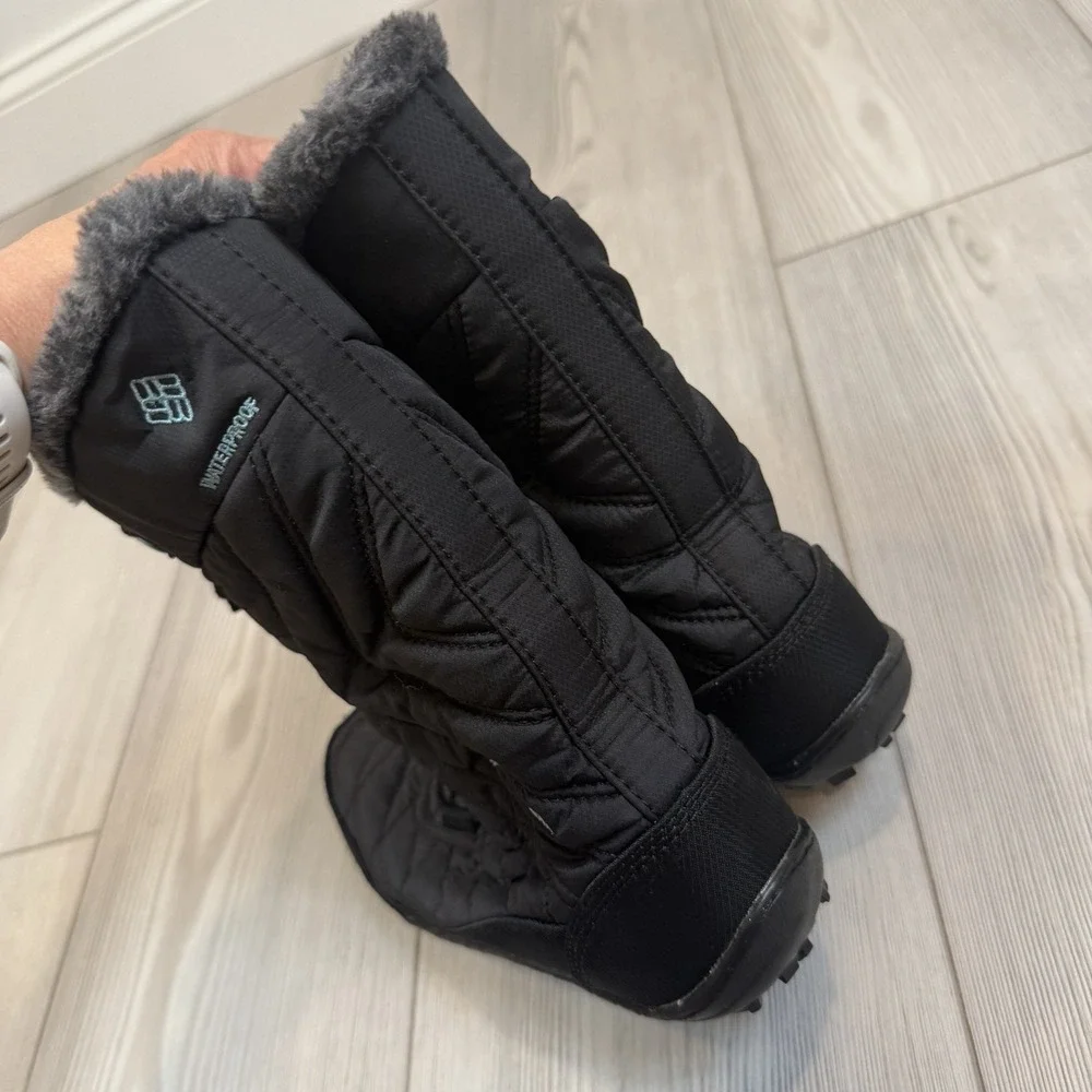 Columbia Minx Mid III Girls' Waterproof Winter Boots Black Size 3‎